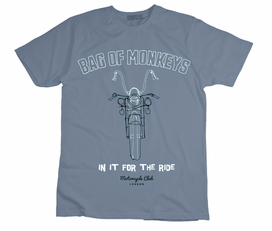100% organic cotton 'In for the Ride' Convoy Grey T-shirt