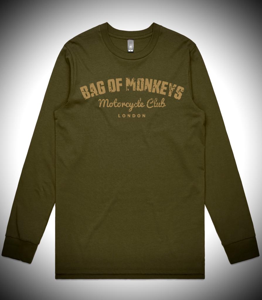 Motorcycle Club Khaki Long Sleeve T-shirt